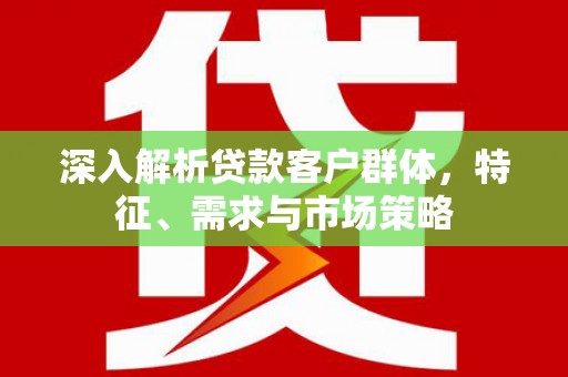 宝应县深入解析贷款客户群体，特征、需求与市场策略