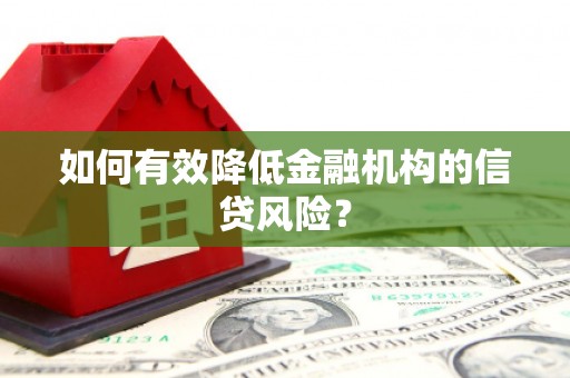 宝应县如何有效降低金融机构的信贷风险？