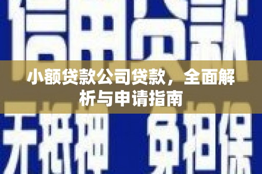 宝应县小额贷款公司贷款，全面解析与申请指南