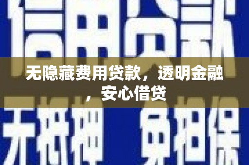 宝应县无隐藏费用贷款，透明金融，安心借贷