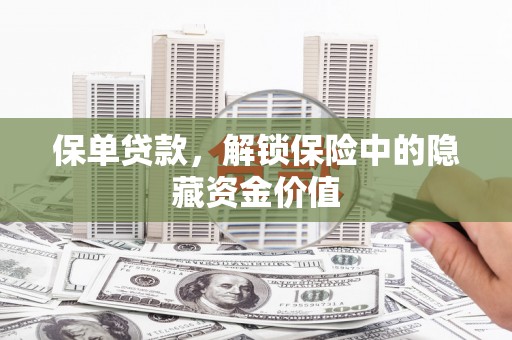 宝应县保单贷款，解锁保险中的隐藏资金价值