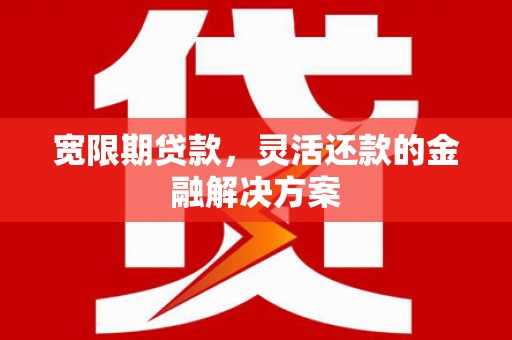 宝应县宽限期贷款，灵活还款的金融解决方案