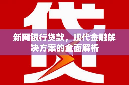 宝应县新网银行贷款，现代金融解决方案的全面解析