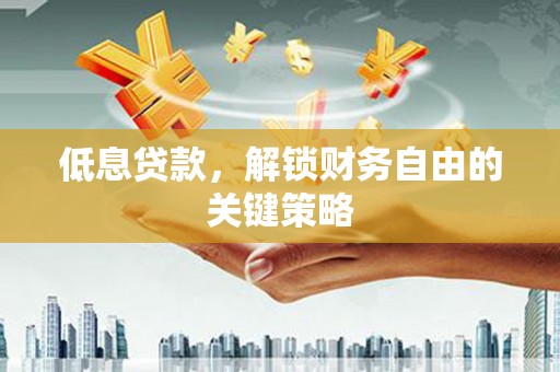 宝应县低息贷款，解锁财务自由的关键策略