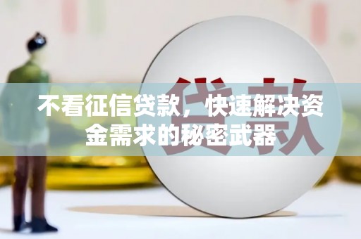 宝应县不看征信贷款，快速解决资金需求的秘密武器