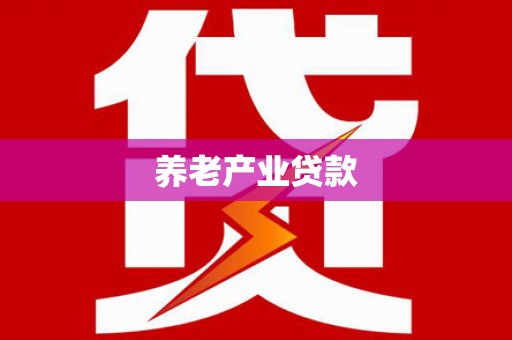宝应县养老产业贷款