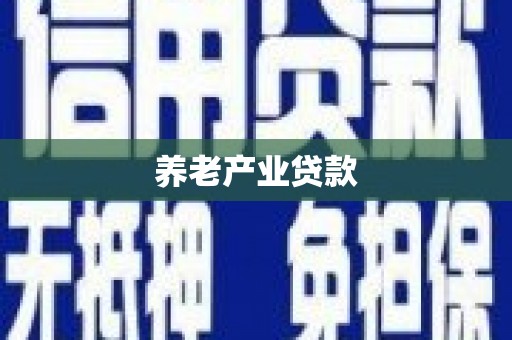 宝应县养老产业贷款